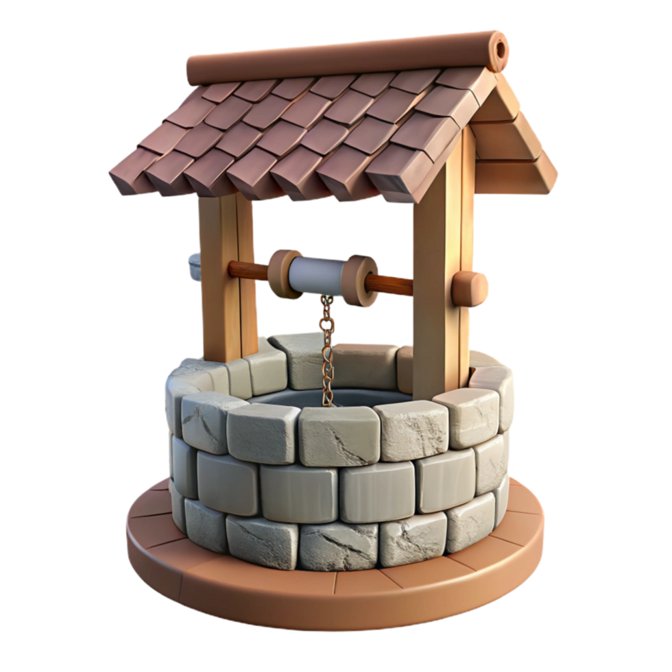 magnificent artistic Old Well Stone Wall Background Cutout original png