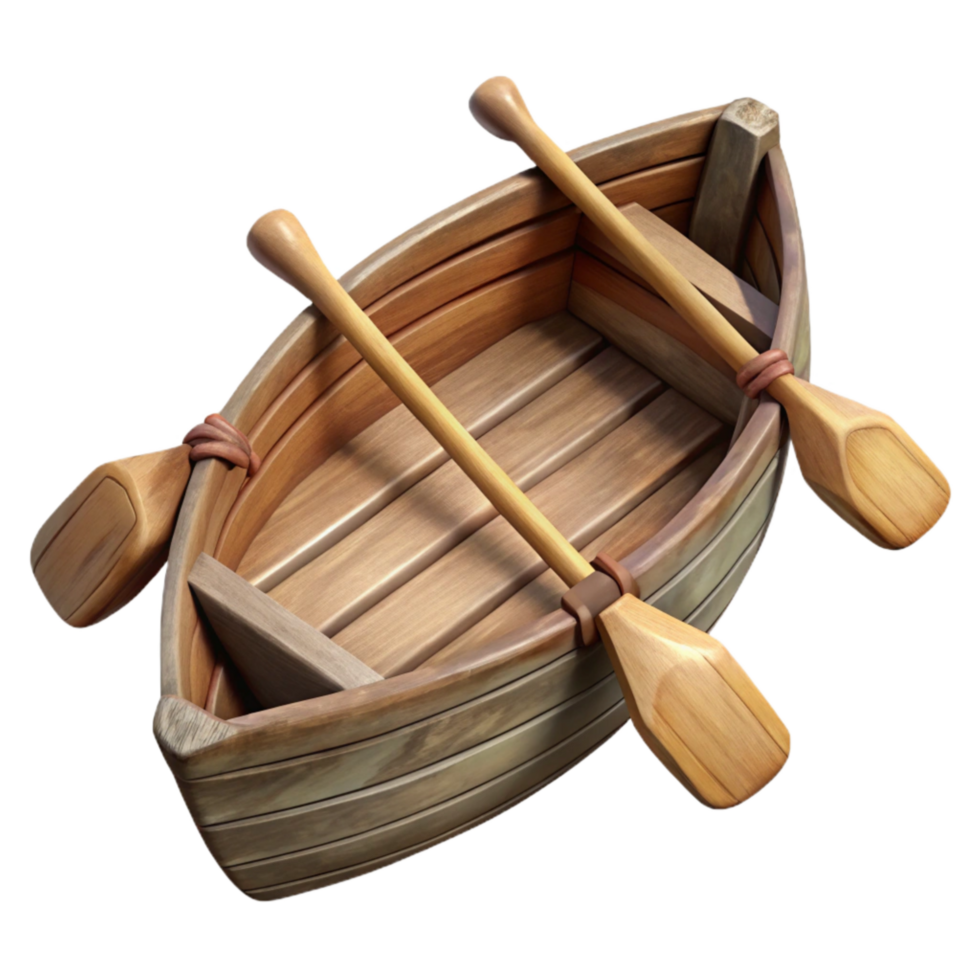 stunning abstract Old Wooden Boat Oars and Rowlocks Element high resolution png
