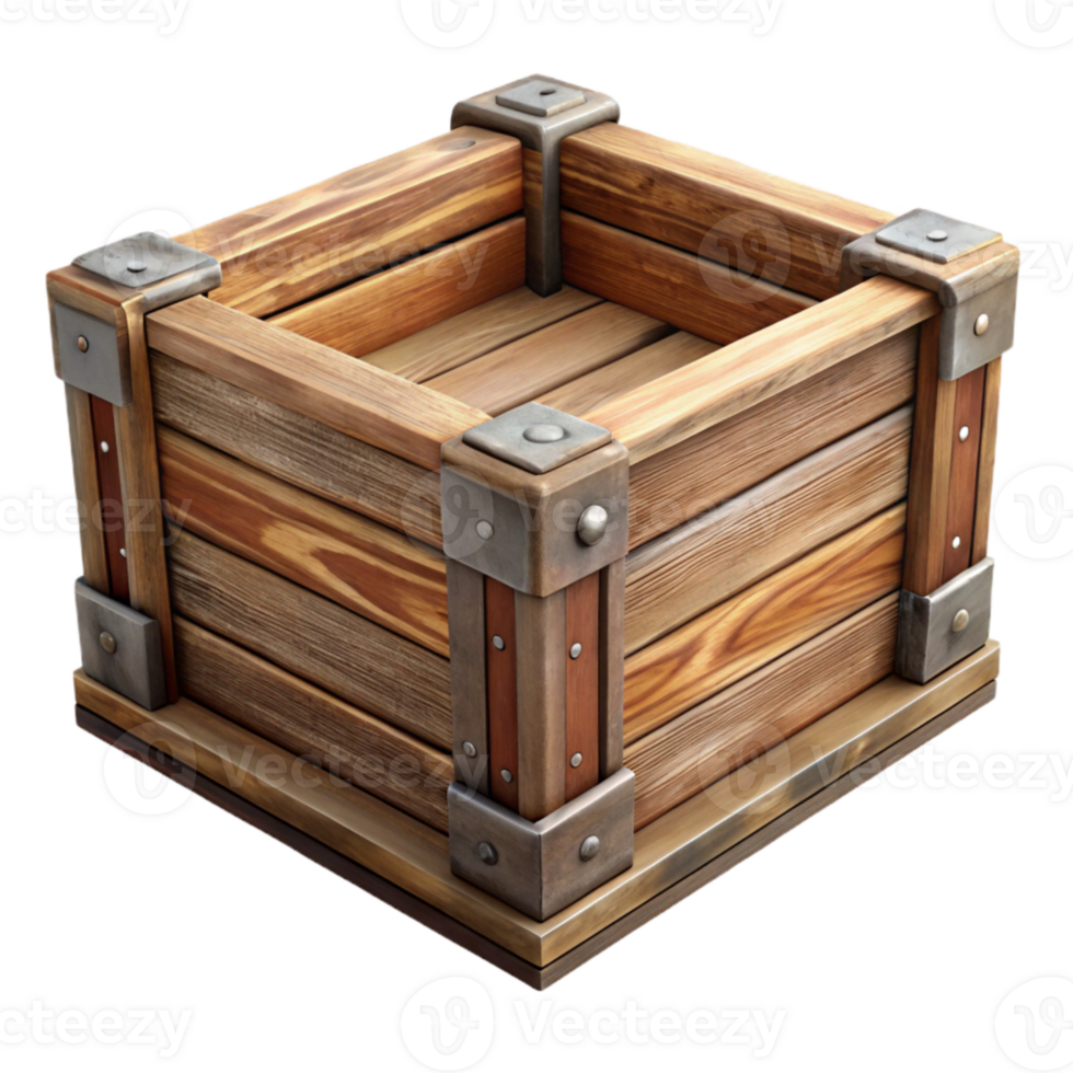 stunning traditional Old Wooden Crate Stenciled Label Element authentic png