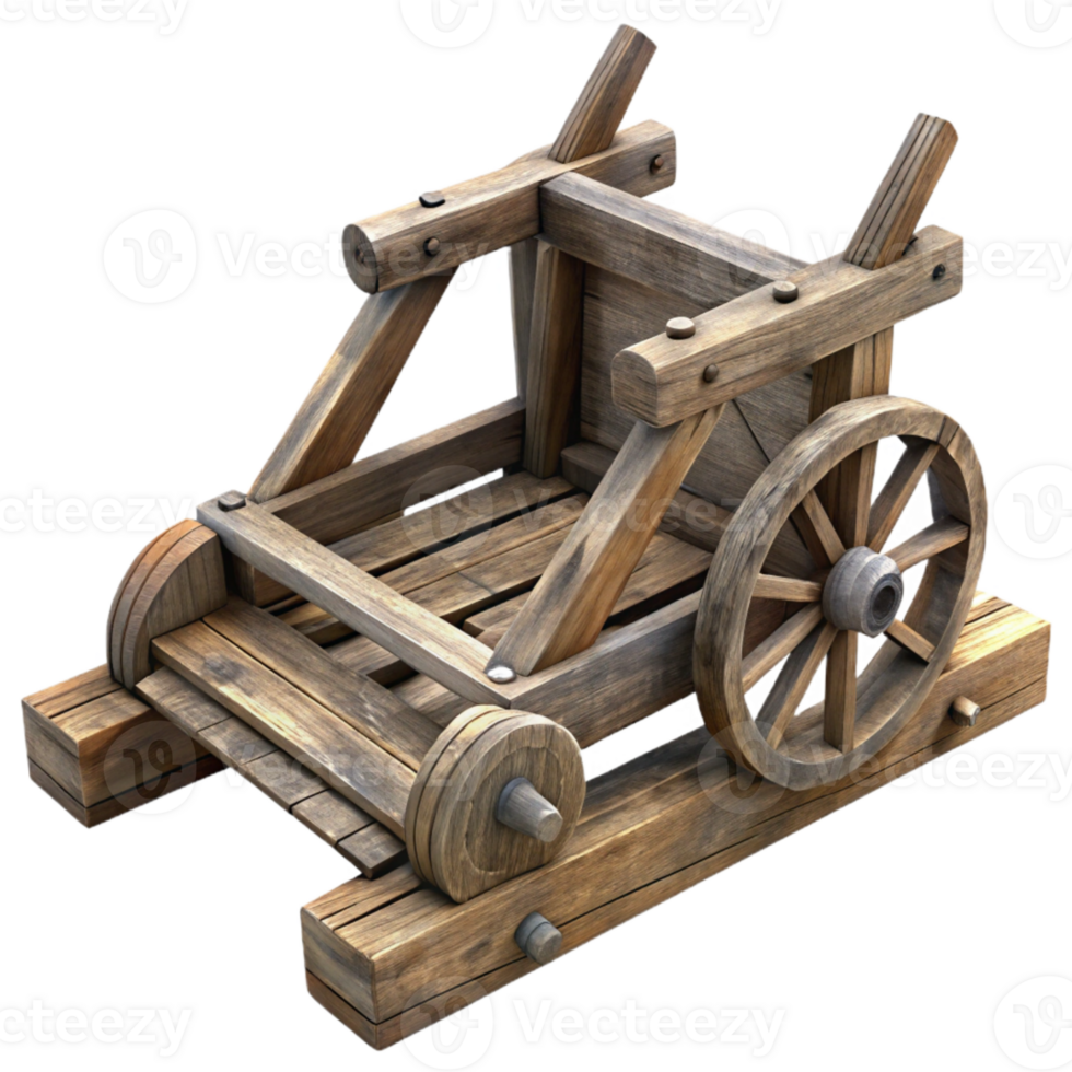 wonderful traditional Old Wooden Plow Rustic Style Isolated premium png
