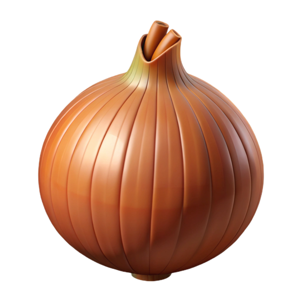 dramatic traditional Onion Cutout with Brown Skin Transparent Background original png
