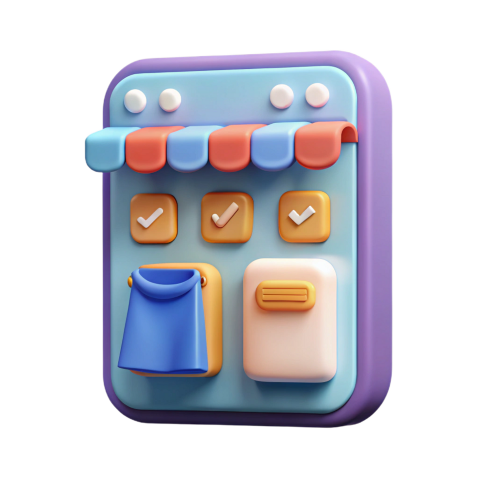 extraordinary contemporary Online Shopping App Interface Transparent Background premium png