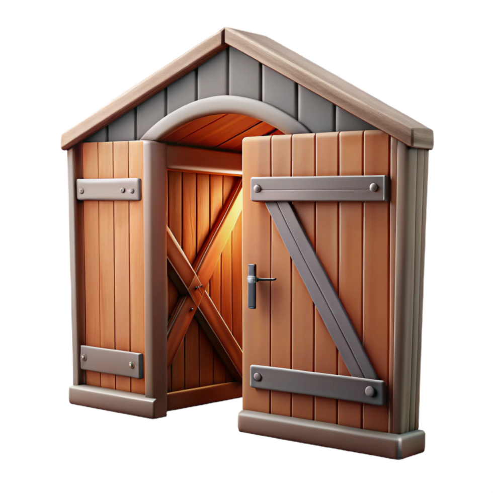 magnificent rustic Open Barn Door with Wood Grain exclusive png
