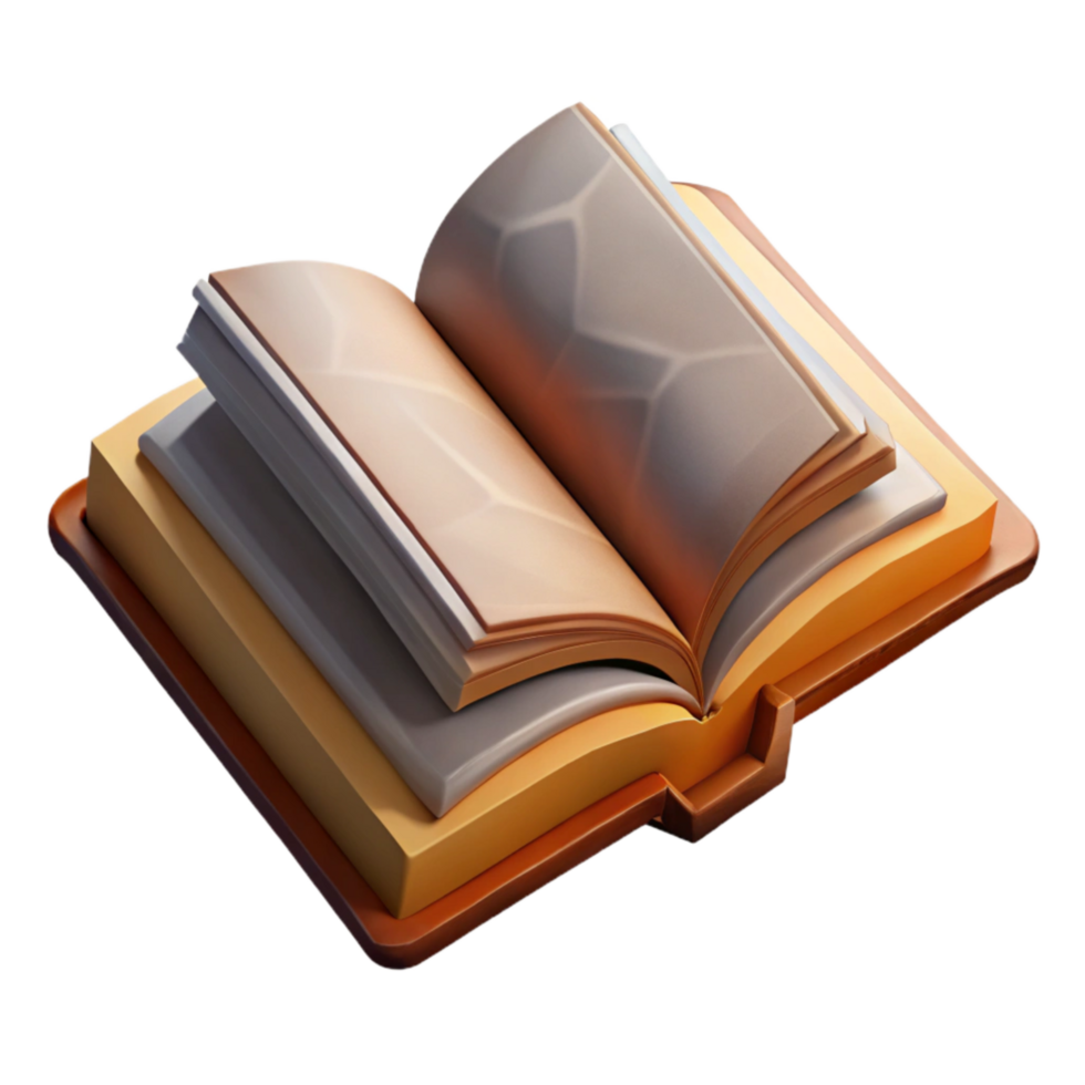 serene vintage Open Book Top View Isolated professional png