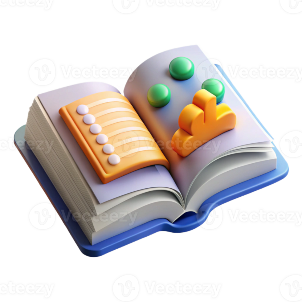 impressive classic Open Book with Financial Data Transparent original png