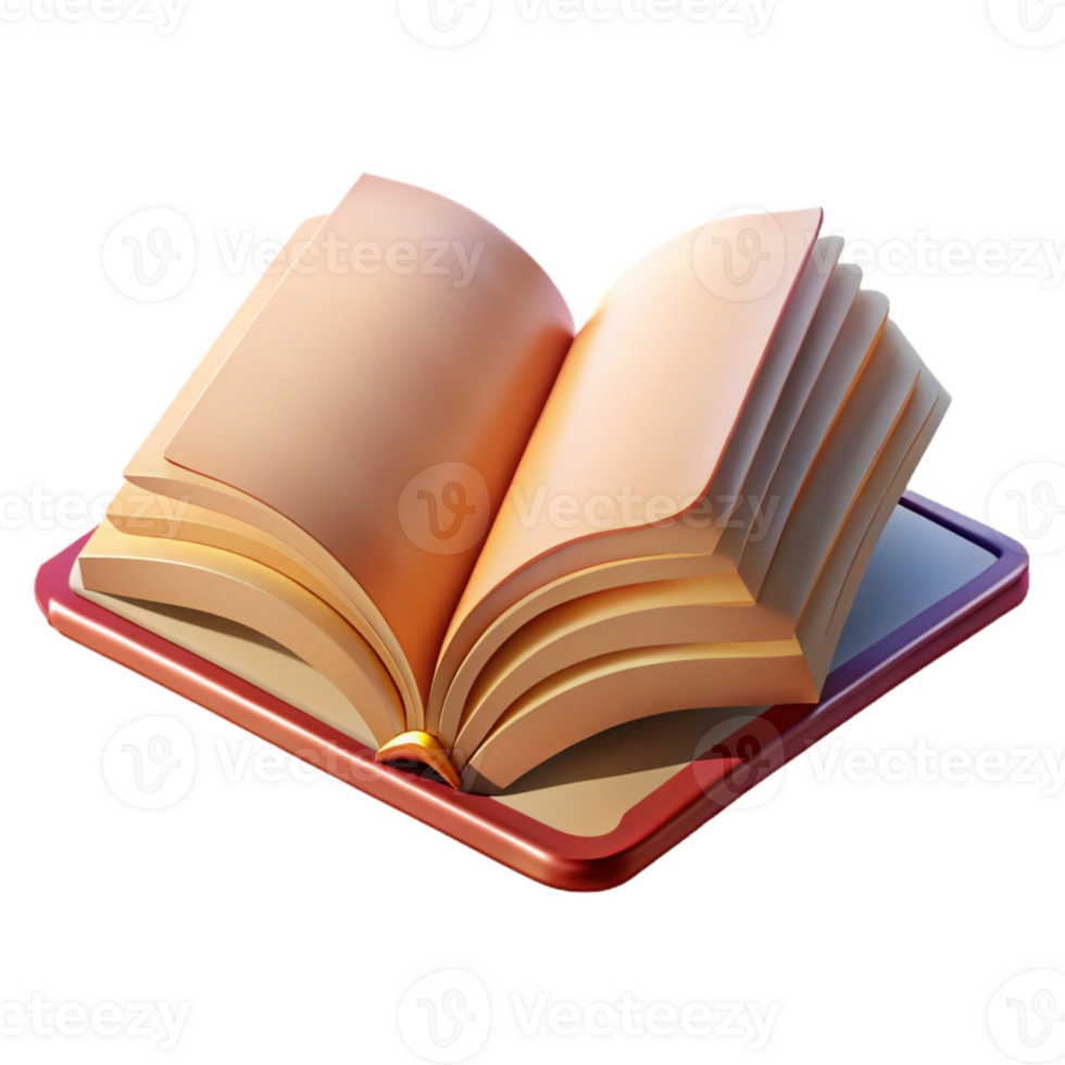 extraordinary vintage Open Book with Turned Pages Transparent Cutout high resolution png
