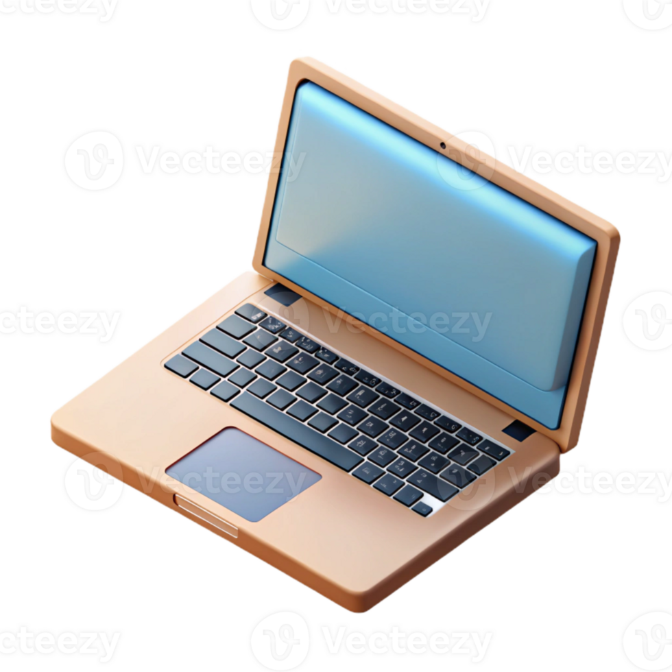 wonderful contemporary Open Laptop Showing Blank Screen Top View high resolution png