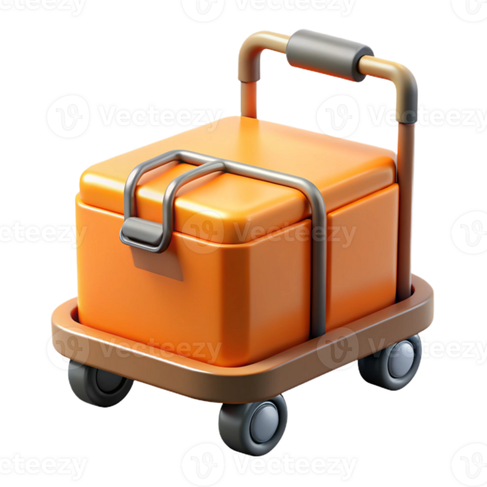 extraordinary contemporary Orange Automated Guided Cart Transparent Background original png