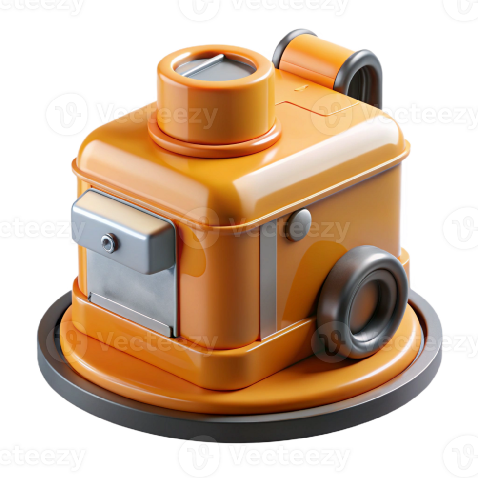 magnificent modern Orange Automated Polishing Machine Transparent Background premium png