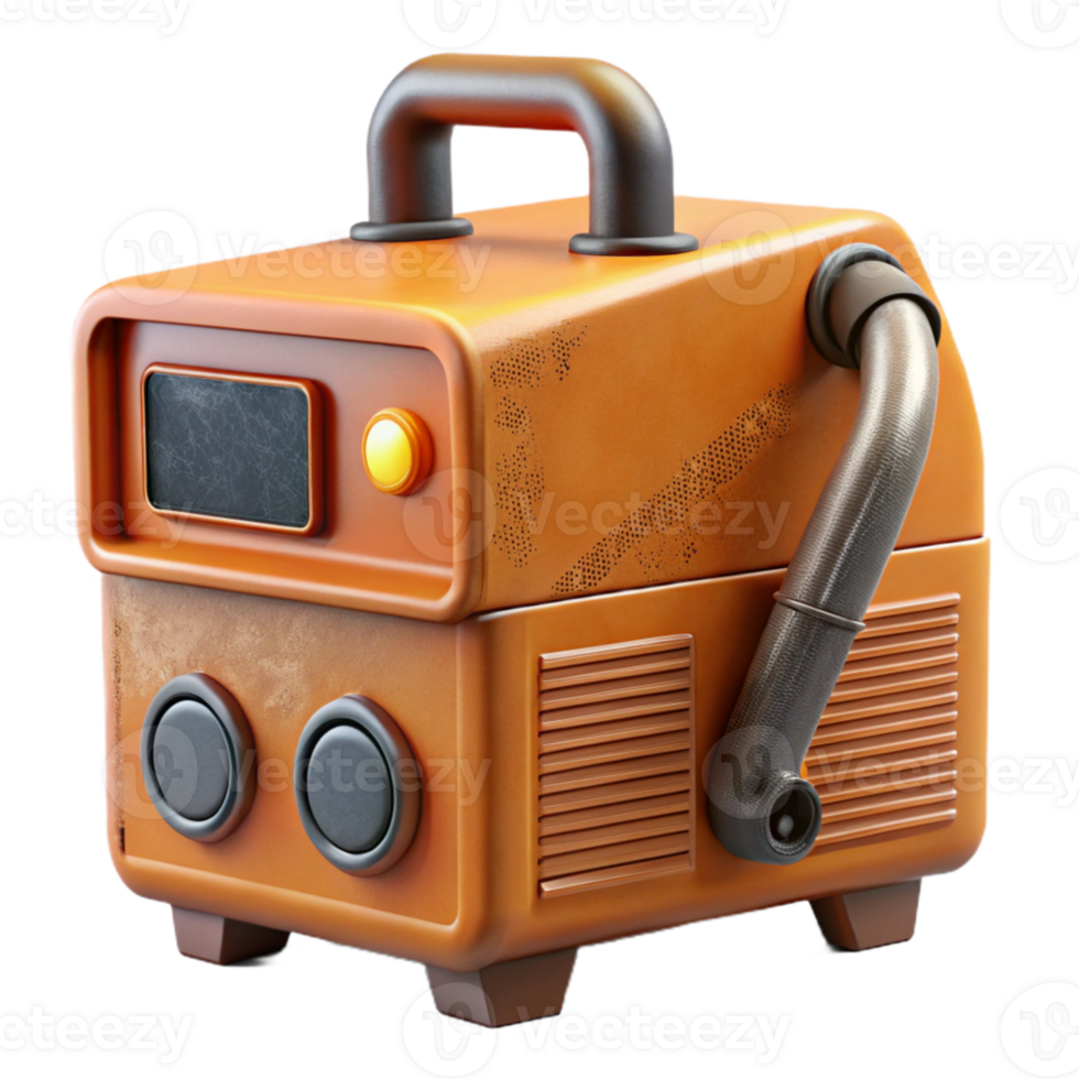 beautiful vintage Orange Automated Welding Machine Cutout detailed png