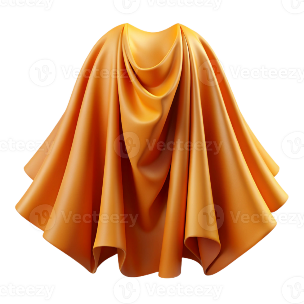 serene modern Orange Fabric Drape Soft Lighting Cutout high quality png