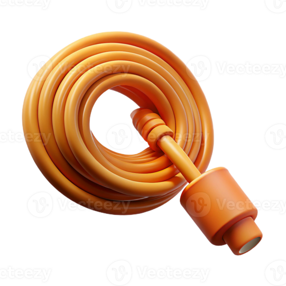 wonderful contemporary Orange Jump Rope Coiled authentic png