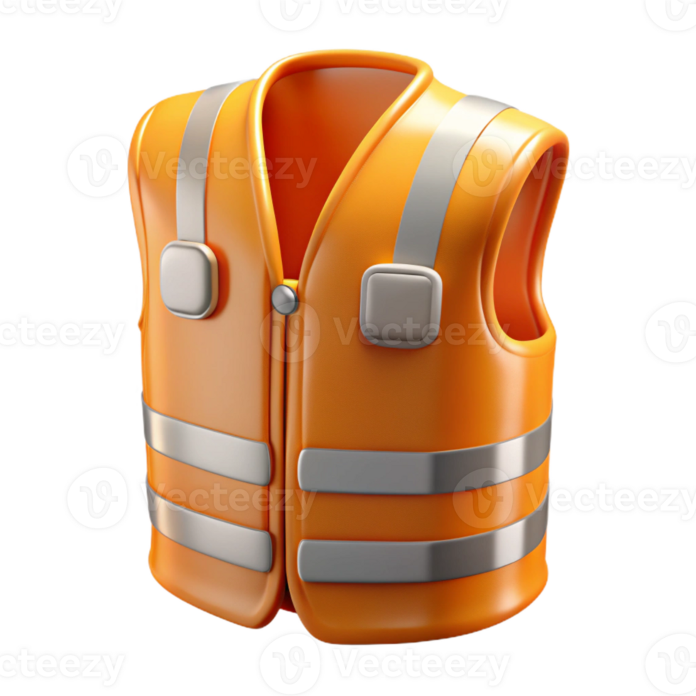serene contemporary Orange Reflective Vest for Cycling Cutout high quality png