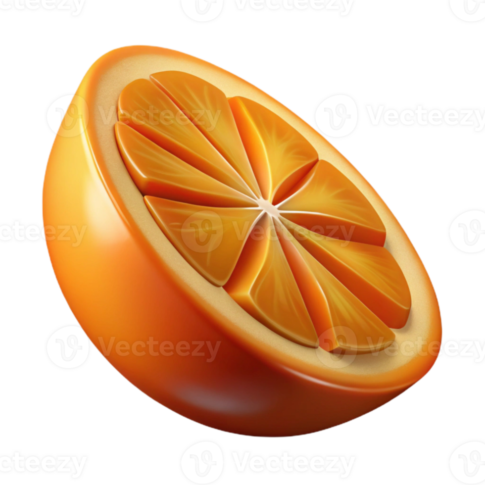 impressive classic Orange Slice Orange Color Isolated genuine png