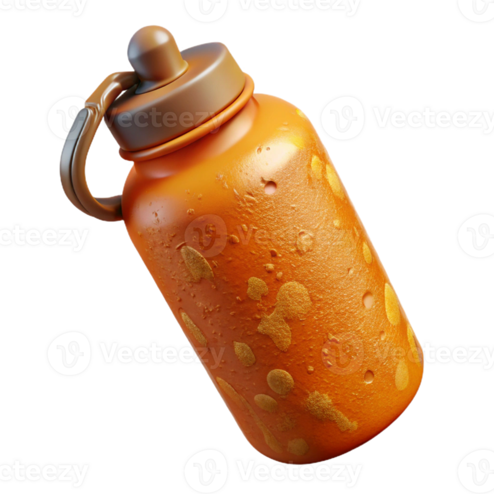 magnificent minimalist Orange Water Bottle Close Up Cutout exclusive png