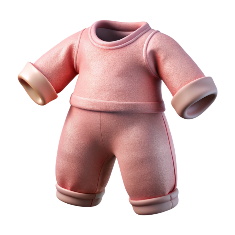 beautiful minimalist Organic Cotton Baby Clothes Onesie Folded Transparent Background high quality png