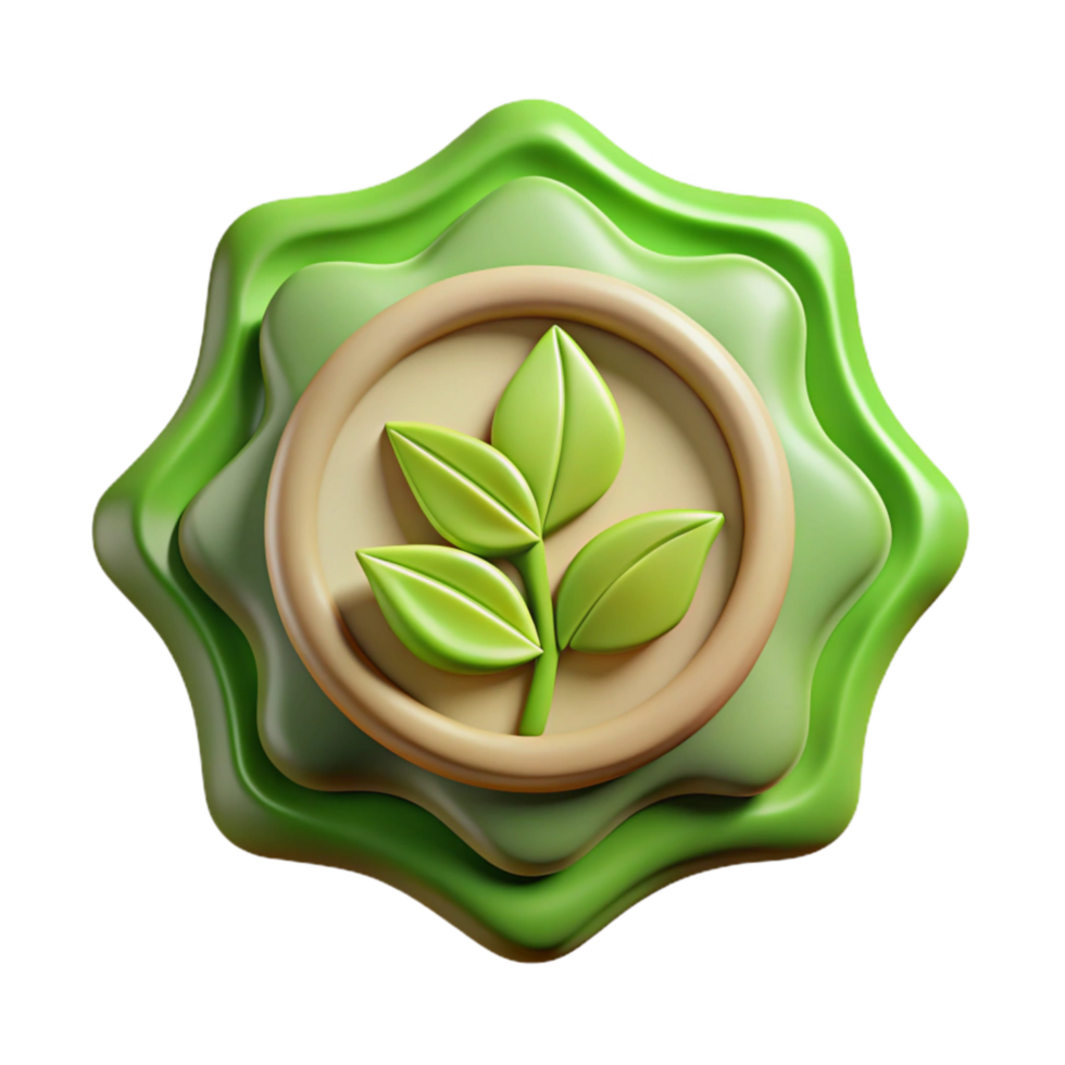 wonderful vintage Organic Food Label Green Design Cutout original png