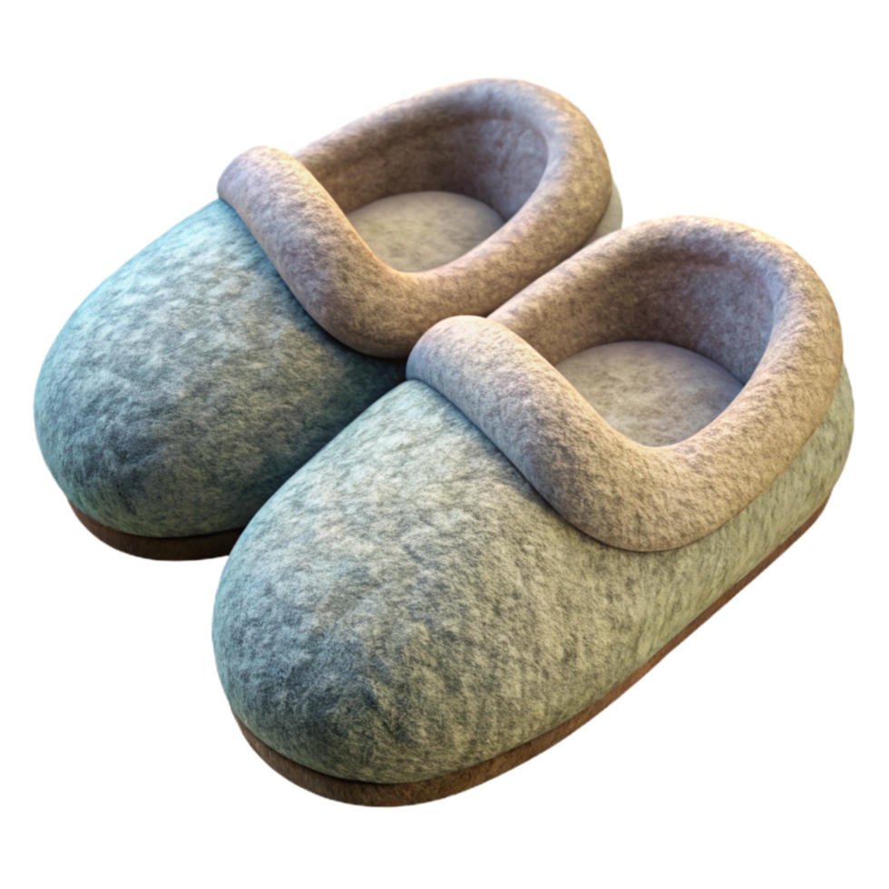 wonderful traditional Organic Wool Slippers Cozy Design Cutout original png