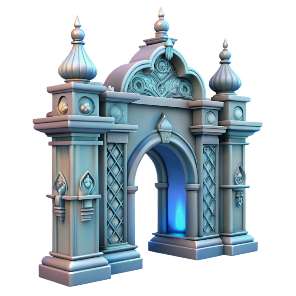 elegant abstract Ornate Palace Gate Close Up Transparent Background high resolution png