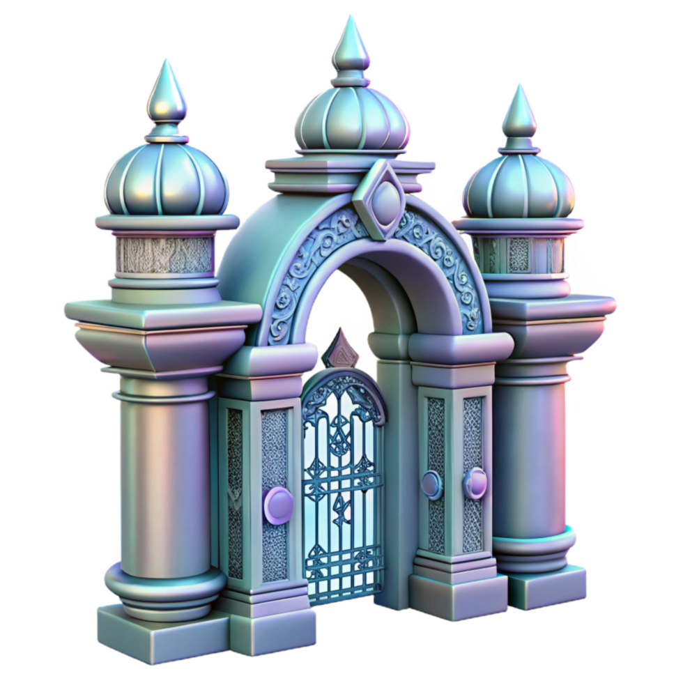 impressive vintage Ornate Palace Gate Close Up Transparent Background professional png