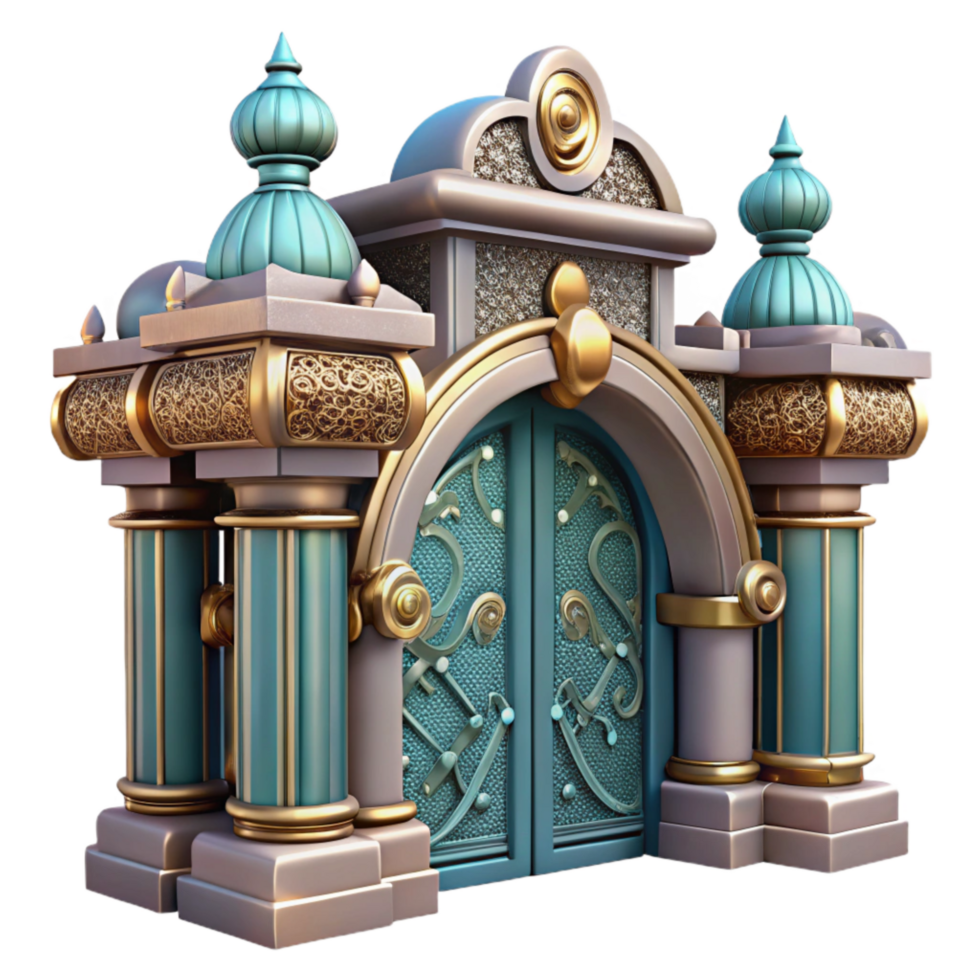 magnificent classic Ornate Palace Gate Close Up Transparent Background professional png