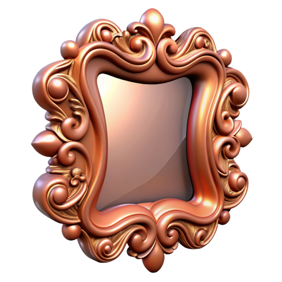 serene abstract Ornate Picture Frame Transparent Background high resolution png
