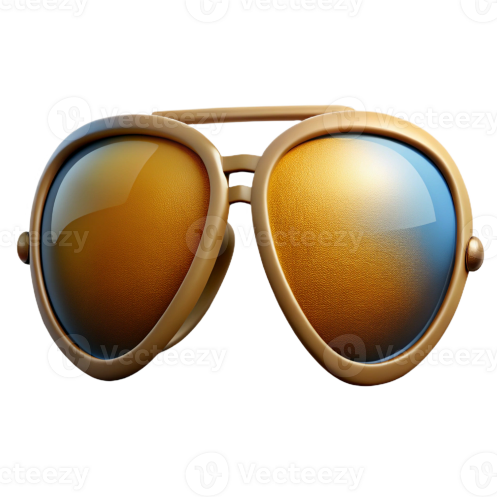 vibrant artistic Oversized Sunglasses Aviator Style Isolated detailed png