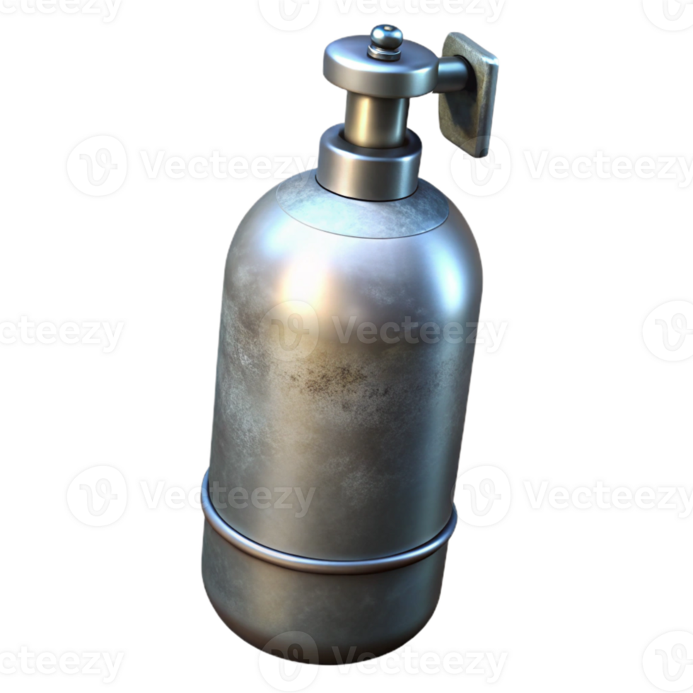 stunning traditional Oxygen Tank Cutout Metallic Finish Isolated professional png