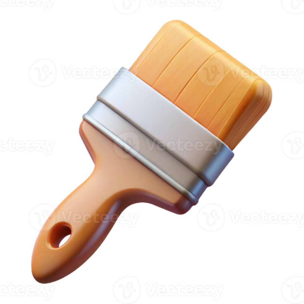 extraordinary vintage Paint Brush Stroke Angled View with Bristle Detail Cutout detailed png