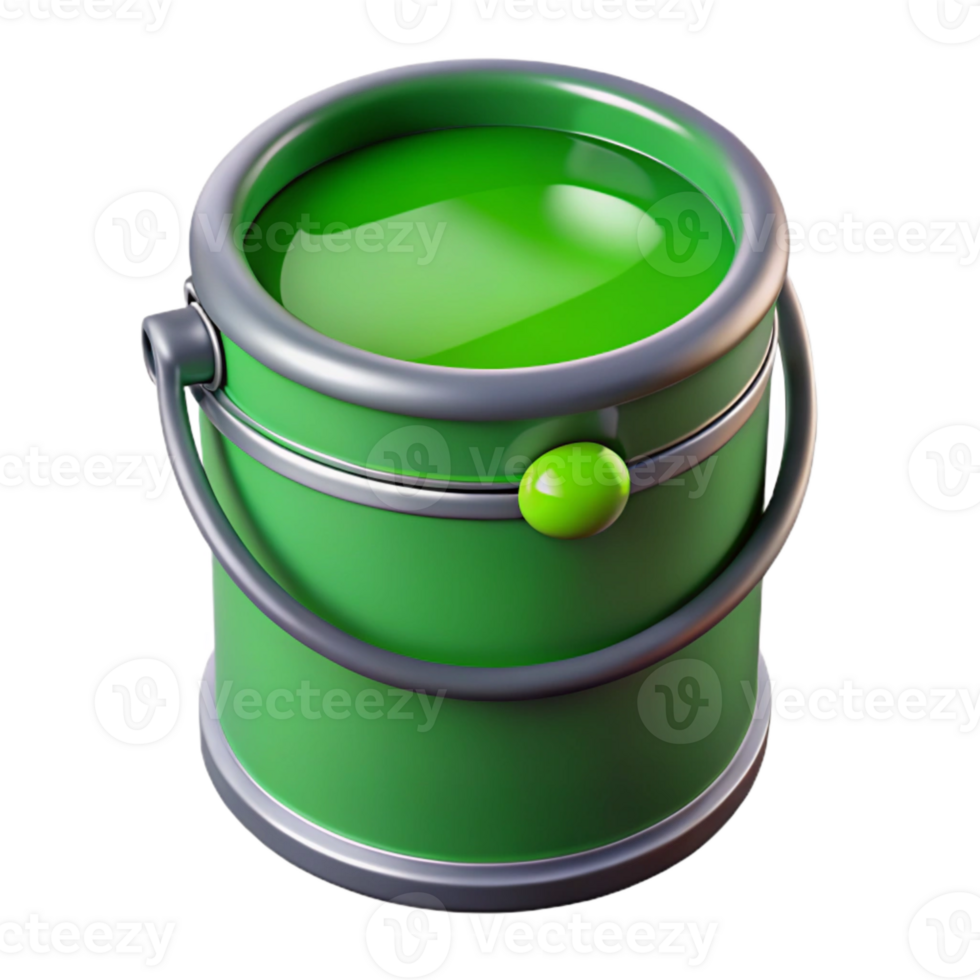 vibrant vintage Paint Can Closed with Green Paint Isolated Cutout authentic png