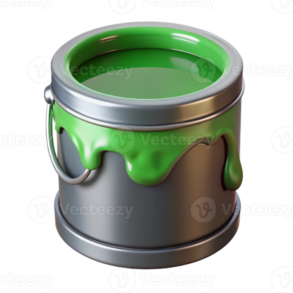 impressive traditional Paint Can Closed with Green Paint Isolated Cutout exclusive png