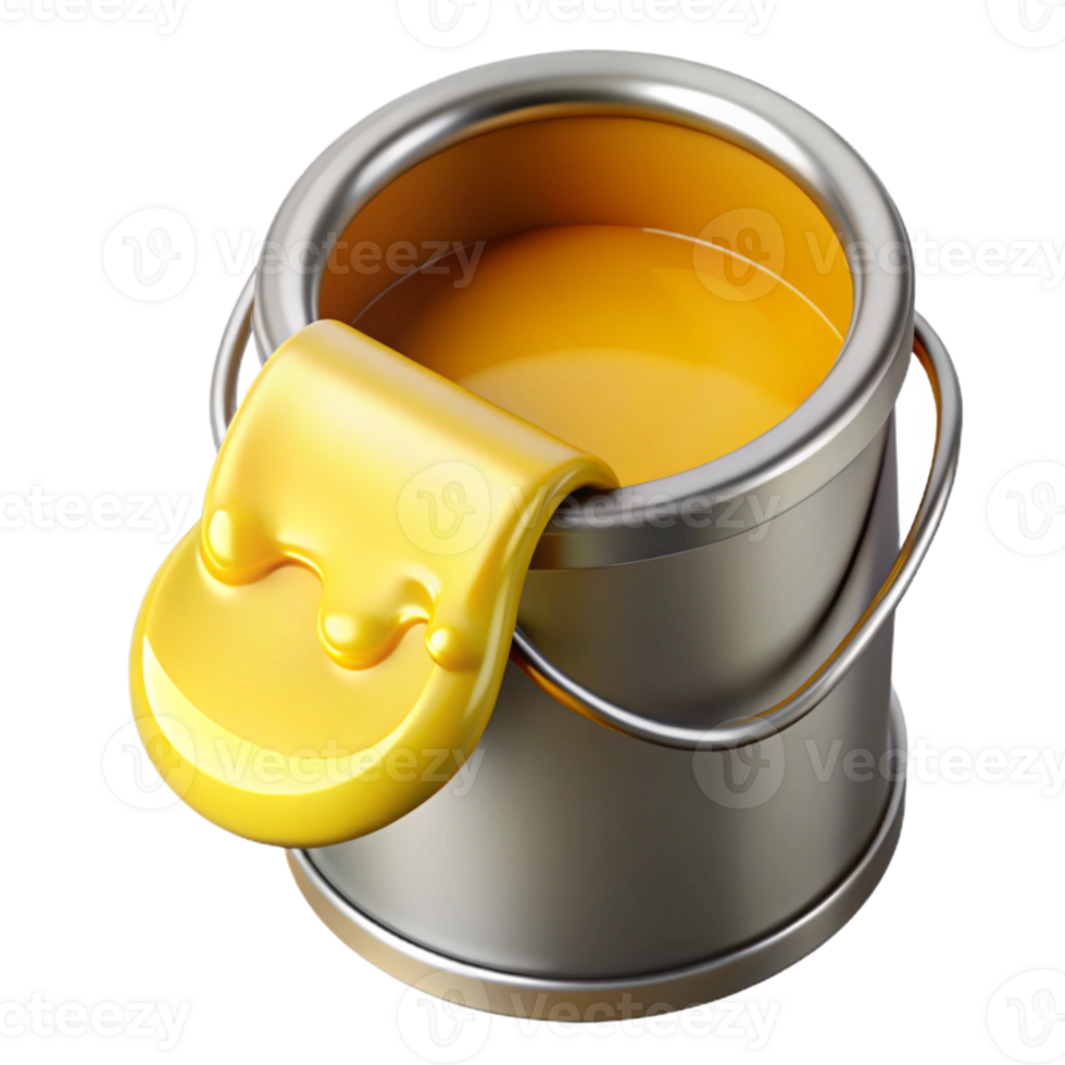 dramatic classic Paint Can Open with Red Paint Isolated Cutout original png