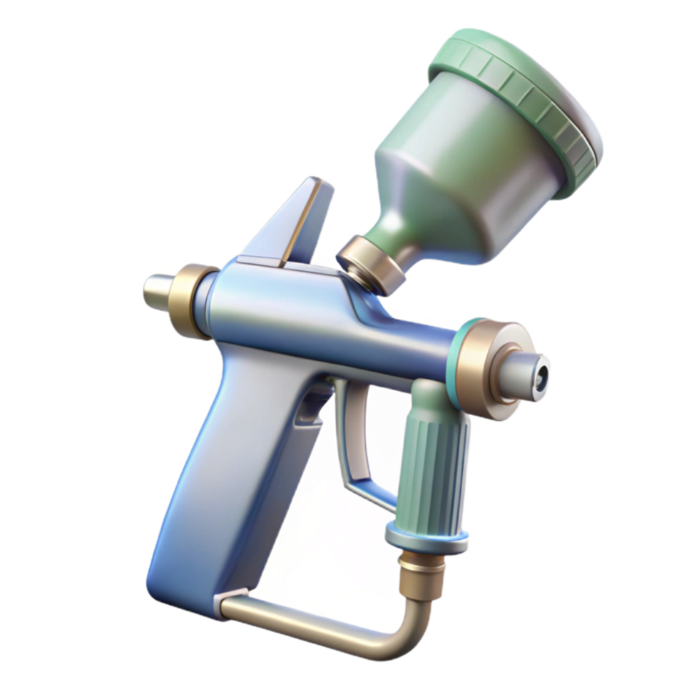 vibrant abstract Paint Sprayer Gun Isolated on Transparent Background exclusive png