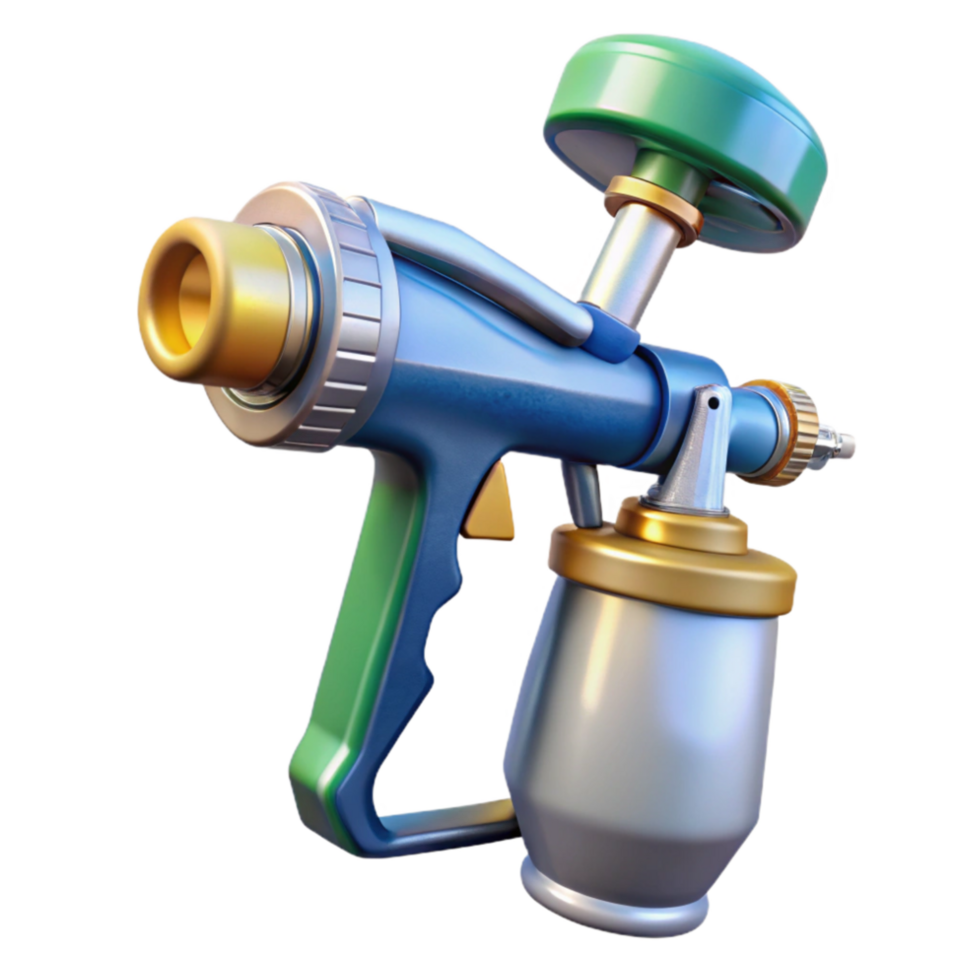 serene abstract Paint Sprayer Gun Isolated on Transparent Background exclusive png