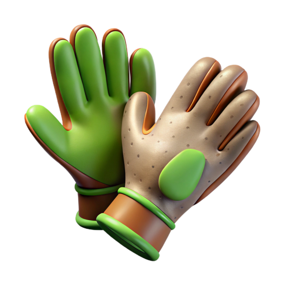 wonderful abstract Pair of Gardening Gloves Transparent Background detailed png