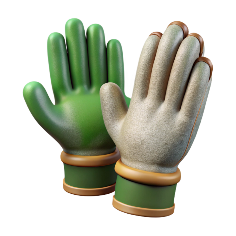 elegant classic Pair of Gardening Gloves Transparent Background authentic png