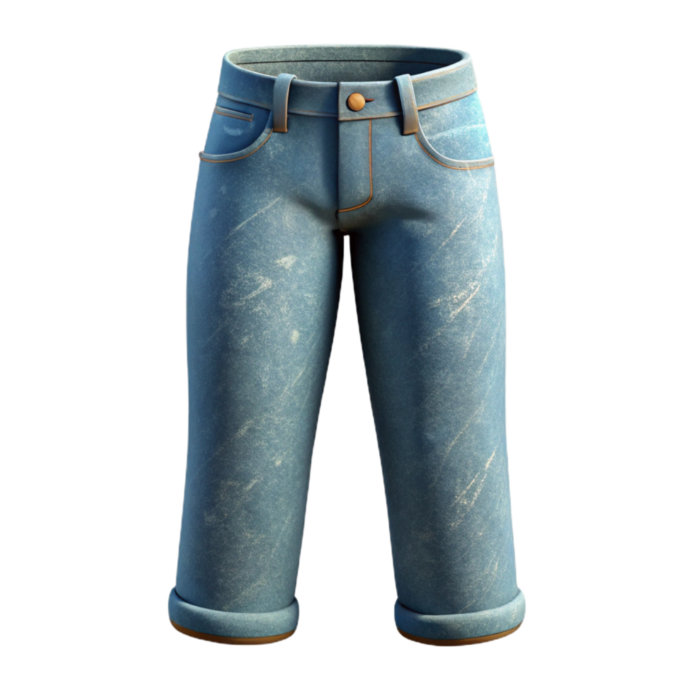 magnificent traditional Pair of Jeans Front View with Transparent Background professional png