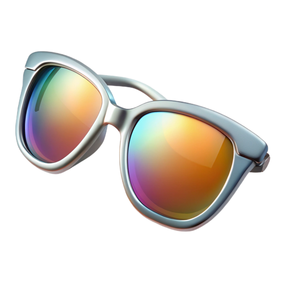 beautiful abstract Pair of Sunglasses with Mirrored Lenses Transparent Element authentic png