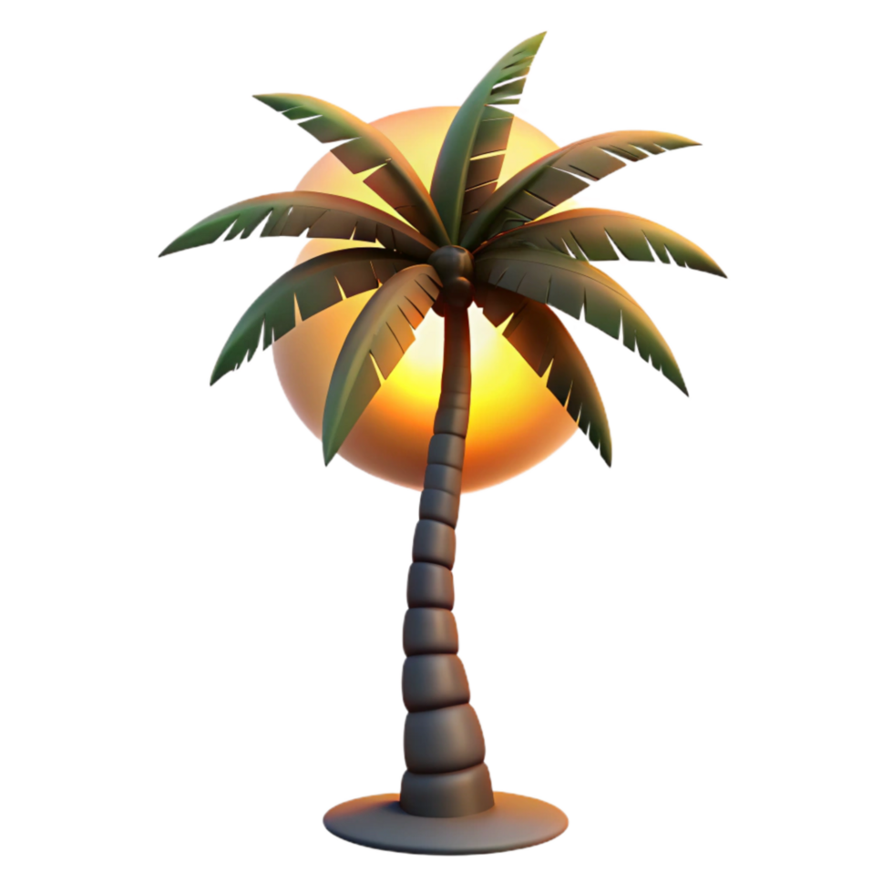 impressive traditional Palm Tree Silhouette Sunset Background Transparent high quality png