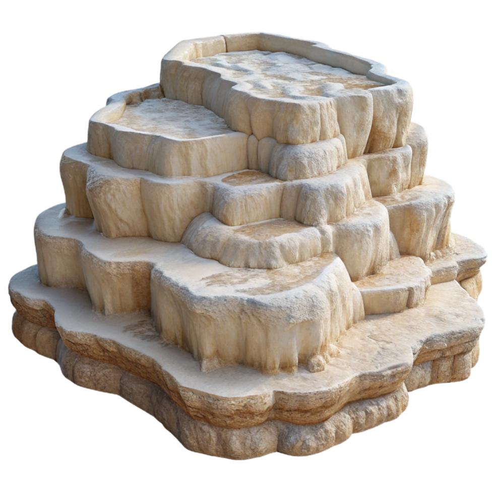 wonderful modern Pamukkale Travertine Terraces White Mineral Deposits Isolated png