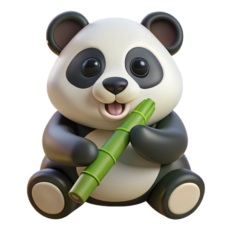 wonderful modern Panda Eating Bamboo Shoots Isolated Cutout high resolution png