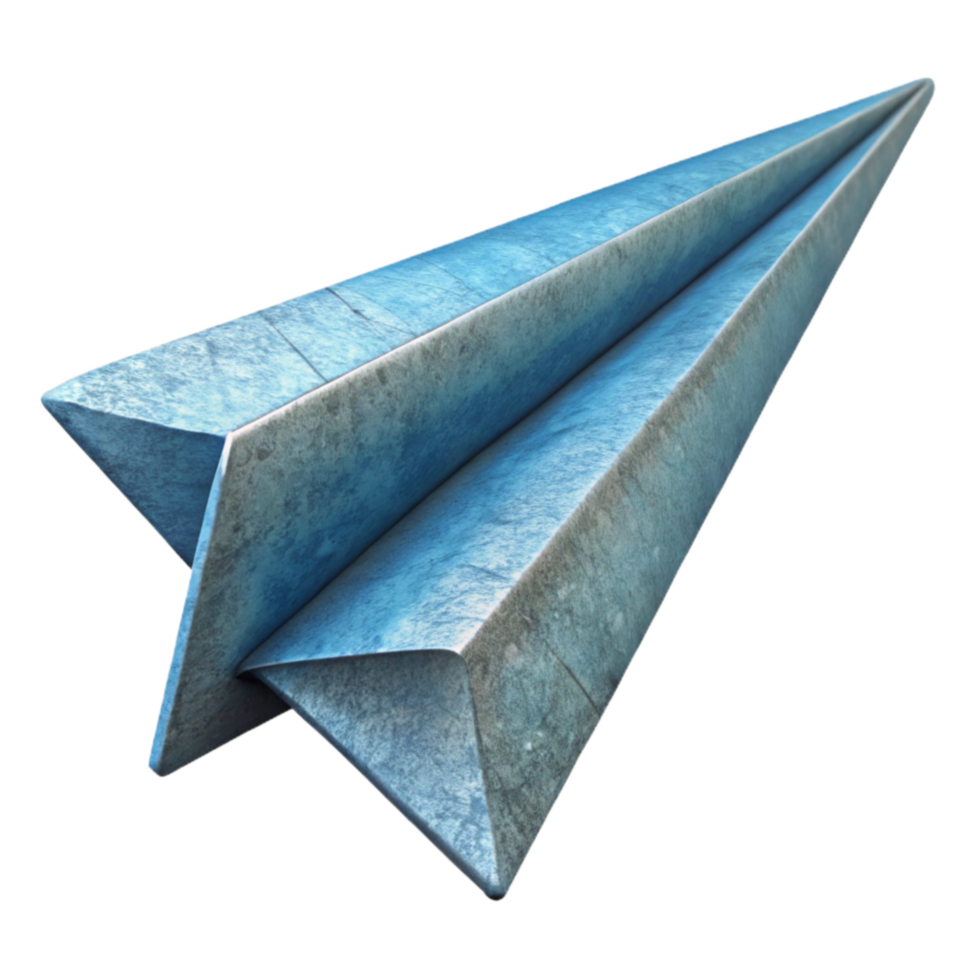 vibrant modern Paper Airplane Side View Transparent Background genuine png