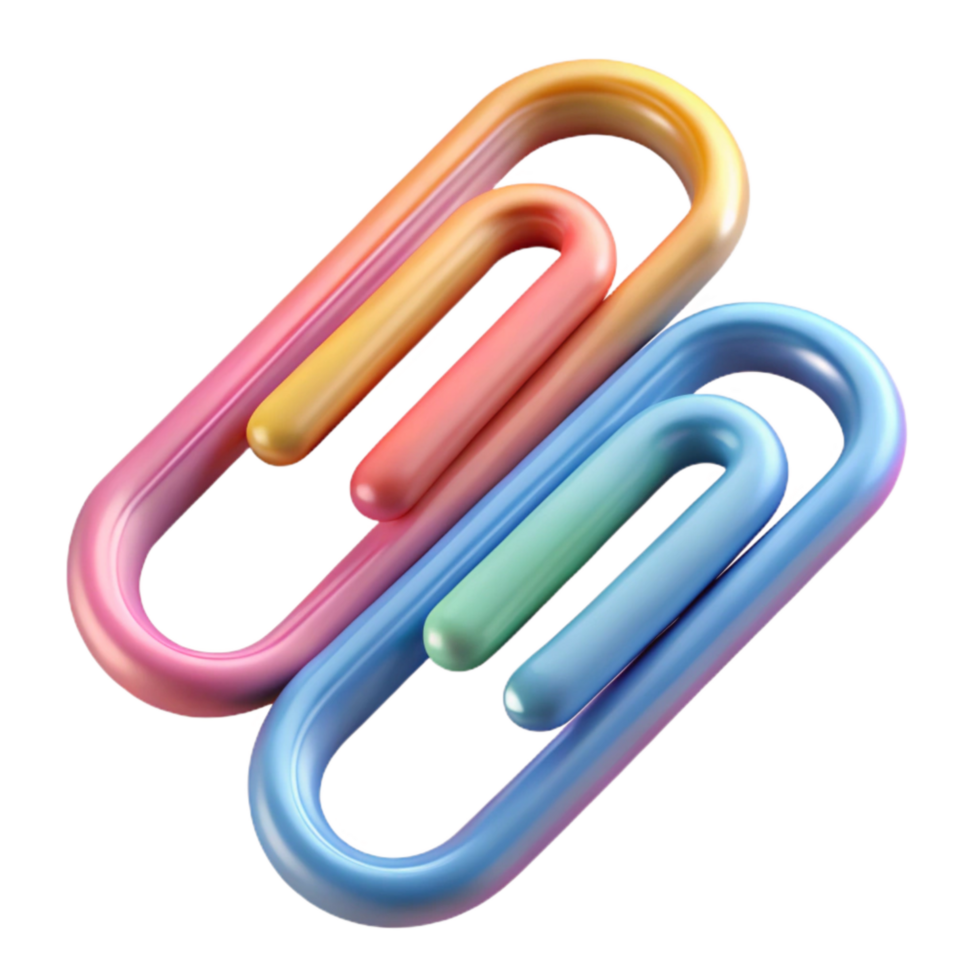 extraordinary traditional Paper Clips Assorted Colors Isolated png