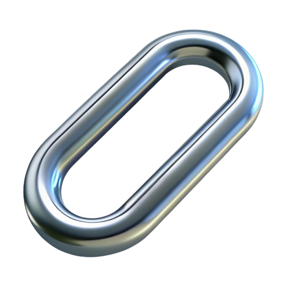 magnificent modern Paper Clip Silver Isolated on Transparent Background original png