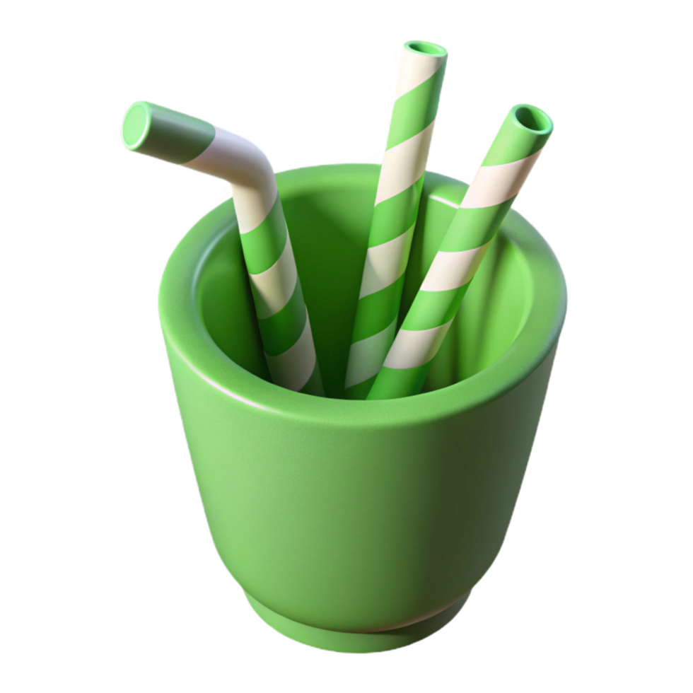 wonderful rustic Paper Straws in a Glass Jar Top View Cutout premium png