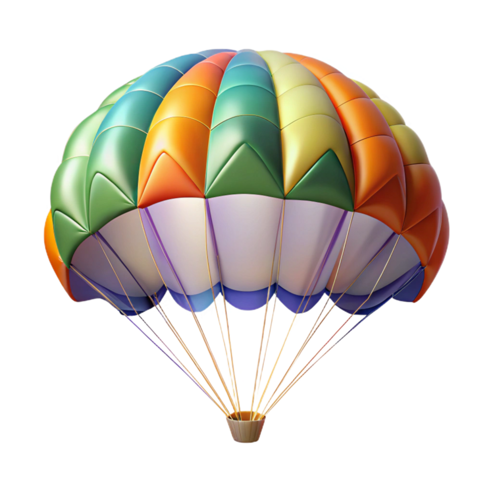 magnificent creative Parachute Canopy Colorful Design Isolated high resolution png