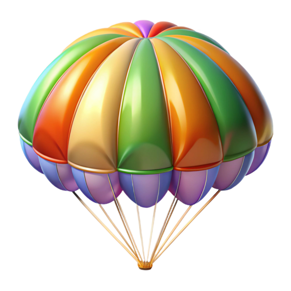 stunning abstract Parachute Canopy Colorful Design Isolated high resolution png