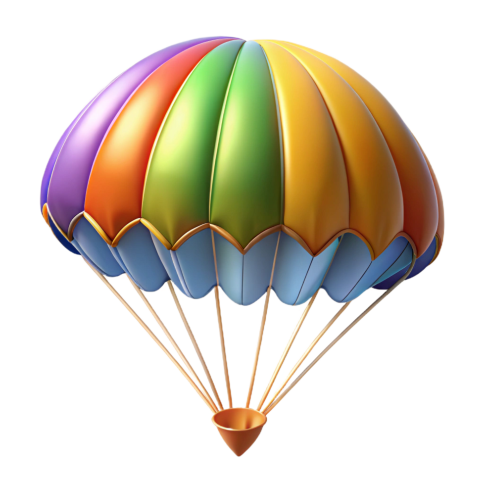 beautiful modern Parachute Canopy Colorful Design Isolated genuine png
