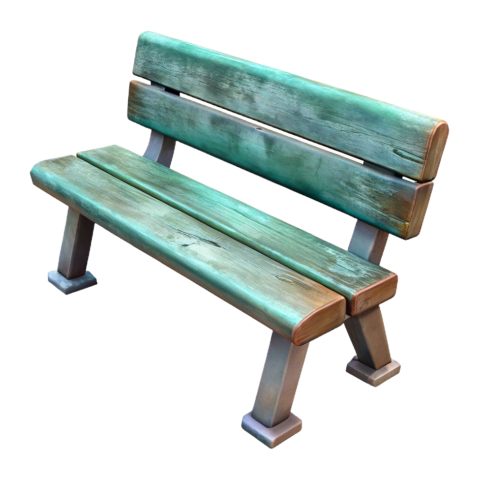 impressive rustic Park Bench with View Transparent Background professional png