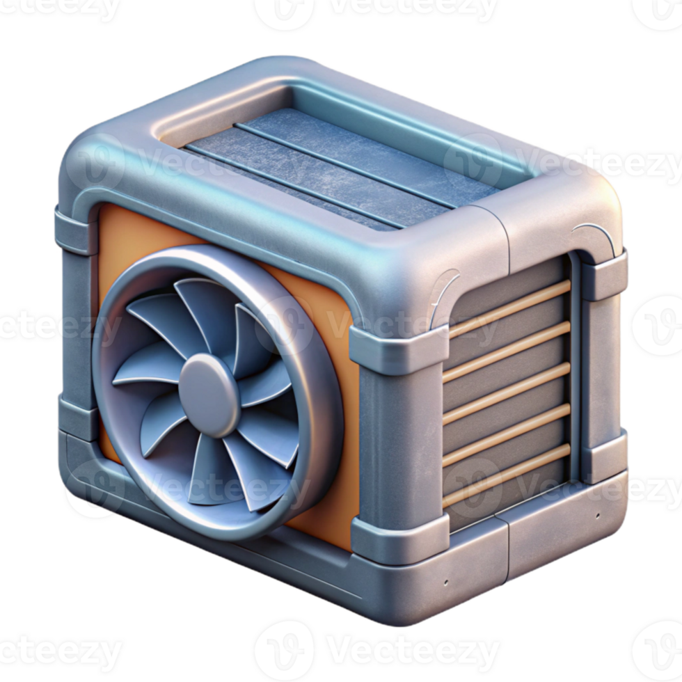 beautiful minimalist Passive Cooling System Illustration Cutout Element png